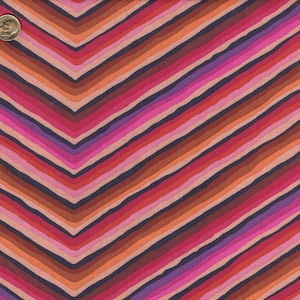 OOP Kaffe Fassett GP90 Diagonal Stripe red FQ