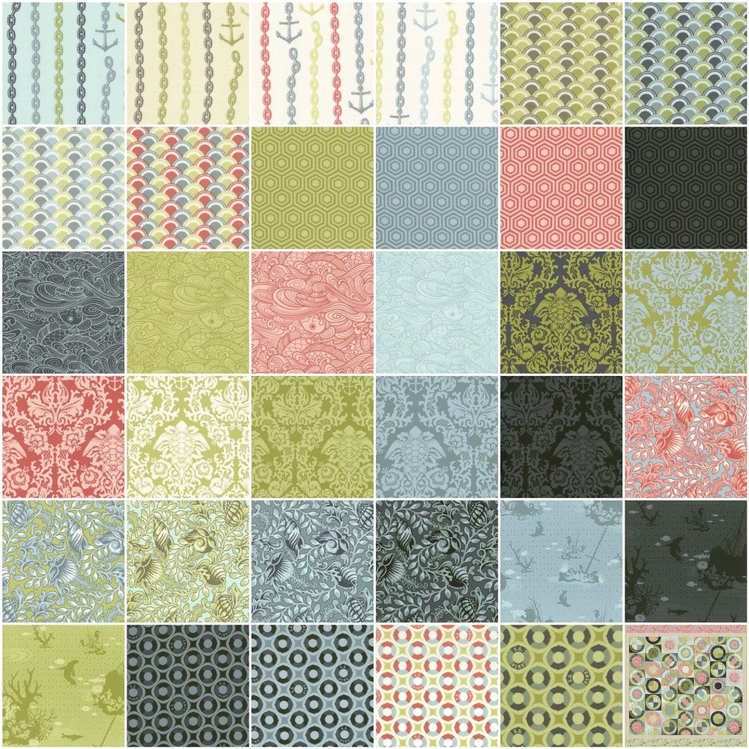 OOP Tula Pink Neptune Mini Charm Set Etsy