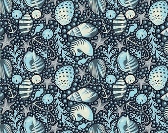 Conchiglie di acqua salata rosa Tula OOP aqua FQ 18" x 22"