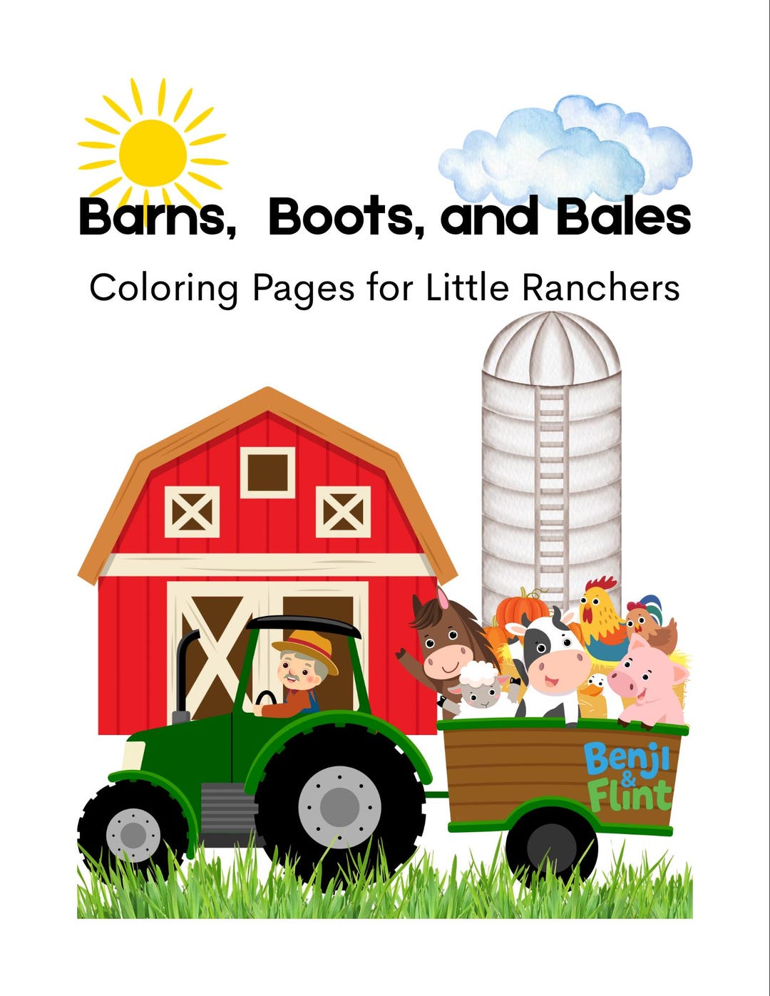 Coloring For Ranchers Barns, Boots, and Bales: Coloring Pages for Little Ranchers, Children’s ...