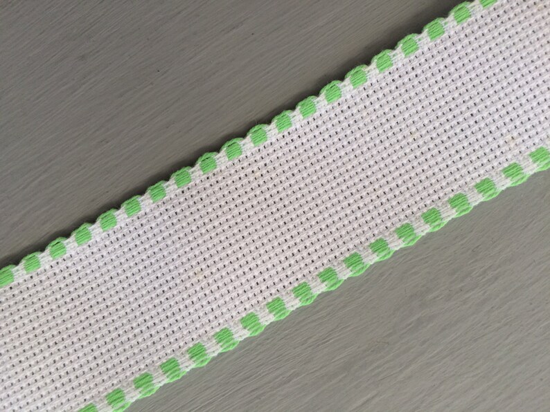 1 metre aida band cross stitch bookmark fabric 14 count white Etsy
