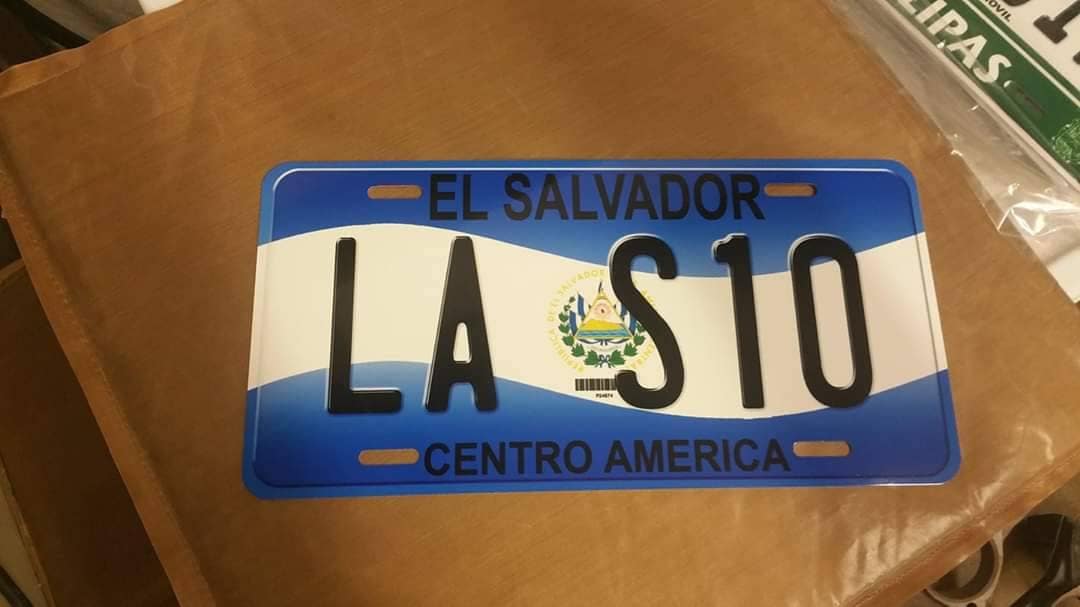 El Salvador Custom License Plate Etsy