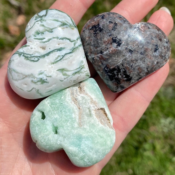 Crystal Carving Bundle - Blue Aragonite - Yooperlite - Tree Agate