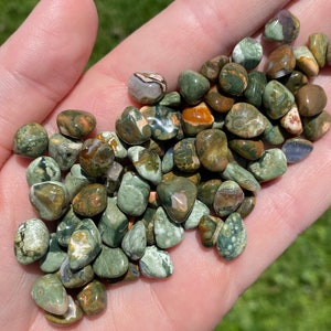 Tumbled Rhyolite Stone Chips - 6mm - 10mm - 85 Grams / 3 Ounces - Healing - Crystal - Gemstone