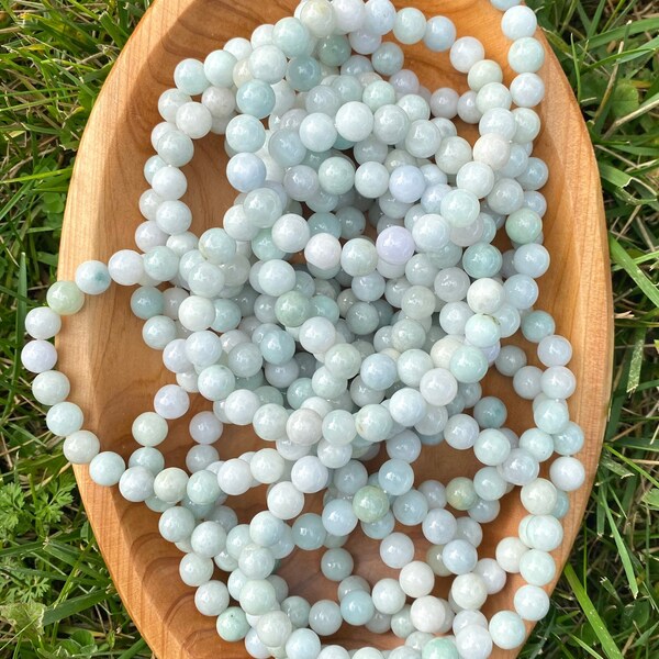 High Quality Polished Natural Burma Jade Gemstone Beaded Bracelet - 8mm - 7.5" - 1 /3 / 5 / 10 Pieces - Bridesmaid Gift - Wholesale