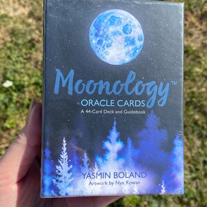 Cartas del oráculo de Moonology: baraja de 44 cartas y guía: Yasmin Boland: tarot, adivinación, auténtico, directo del editor