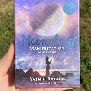 Oráculo de manifestación de Moonology: baraja de 48 cartas y guía - Yasmin Boland - Tarot - Adivinación - Auténtico - Directo del editor