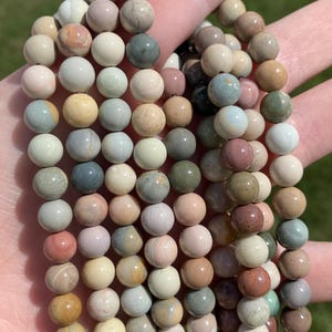 8mm Alashan Agate Bead Strand - Genuine - Natural Stone - 15&quot;
