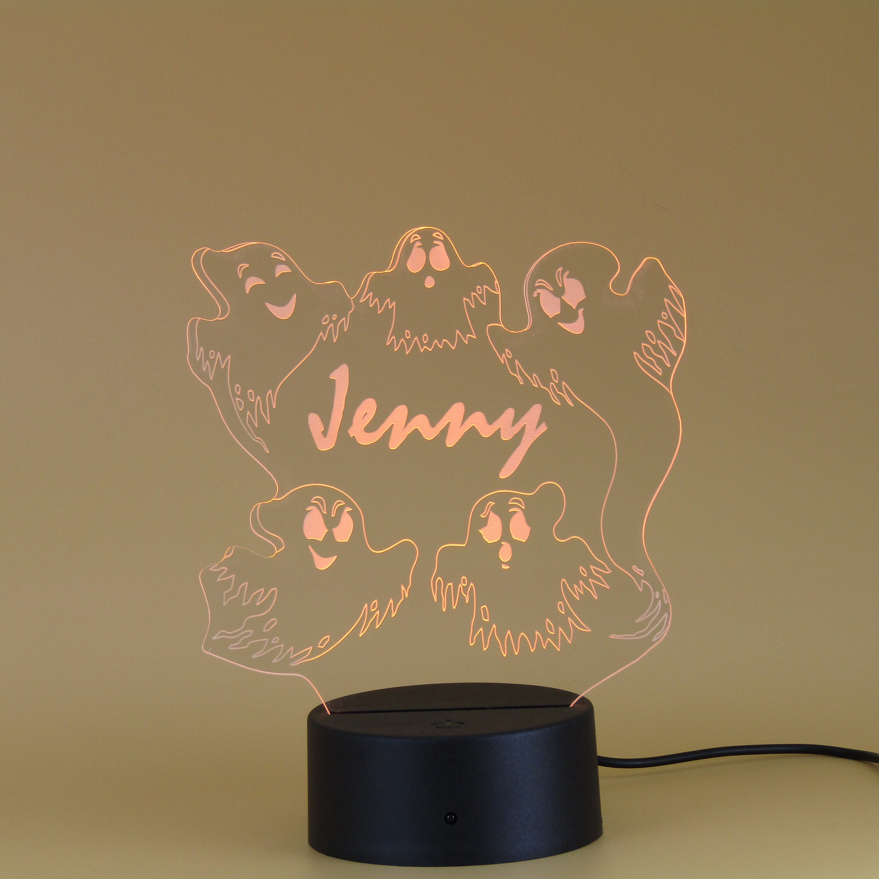 Personalized a little light for halloween night with 5 Ghosts Etsy