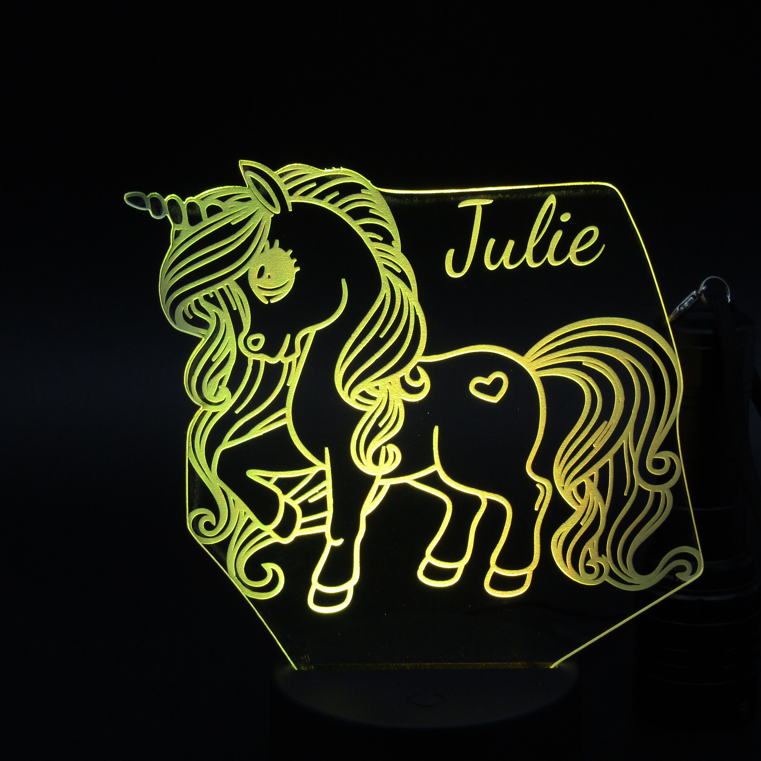 Personalized Unicorn Night Light Kids Bedroom Decor Baby Etsy
