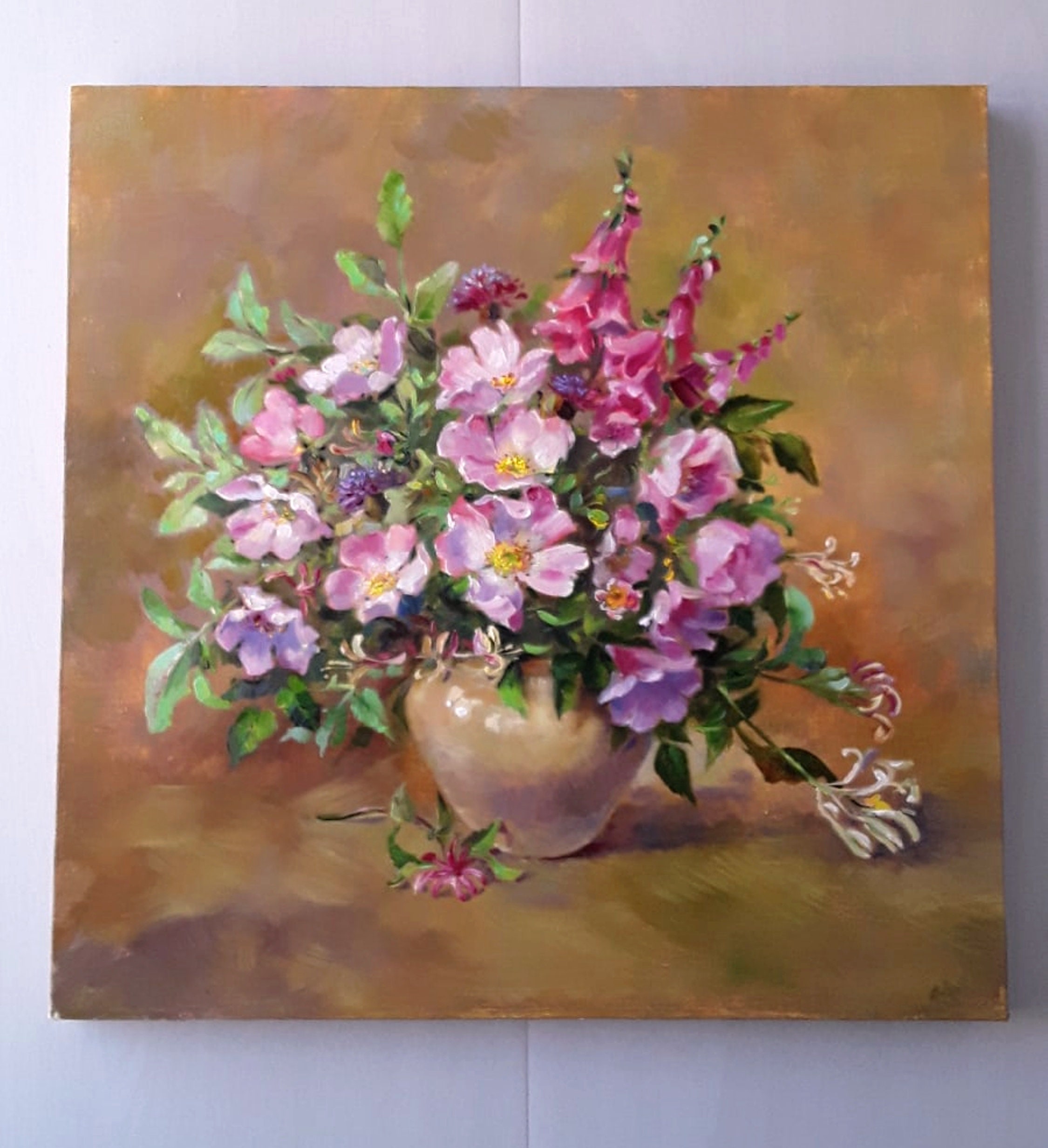 Roses Dogrose Oil Painting on Canvas Made to Order. Etsy