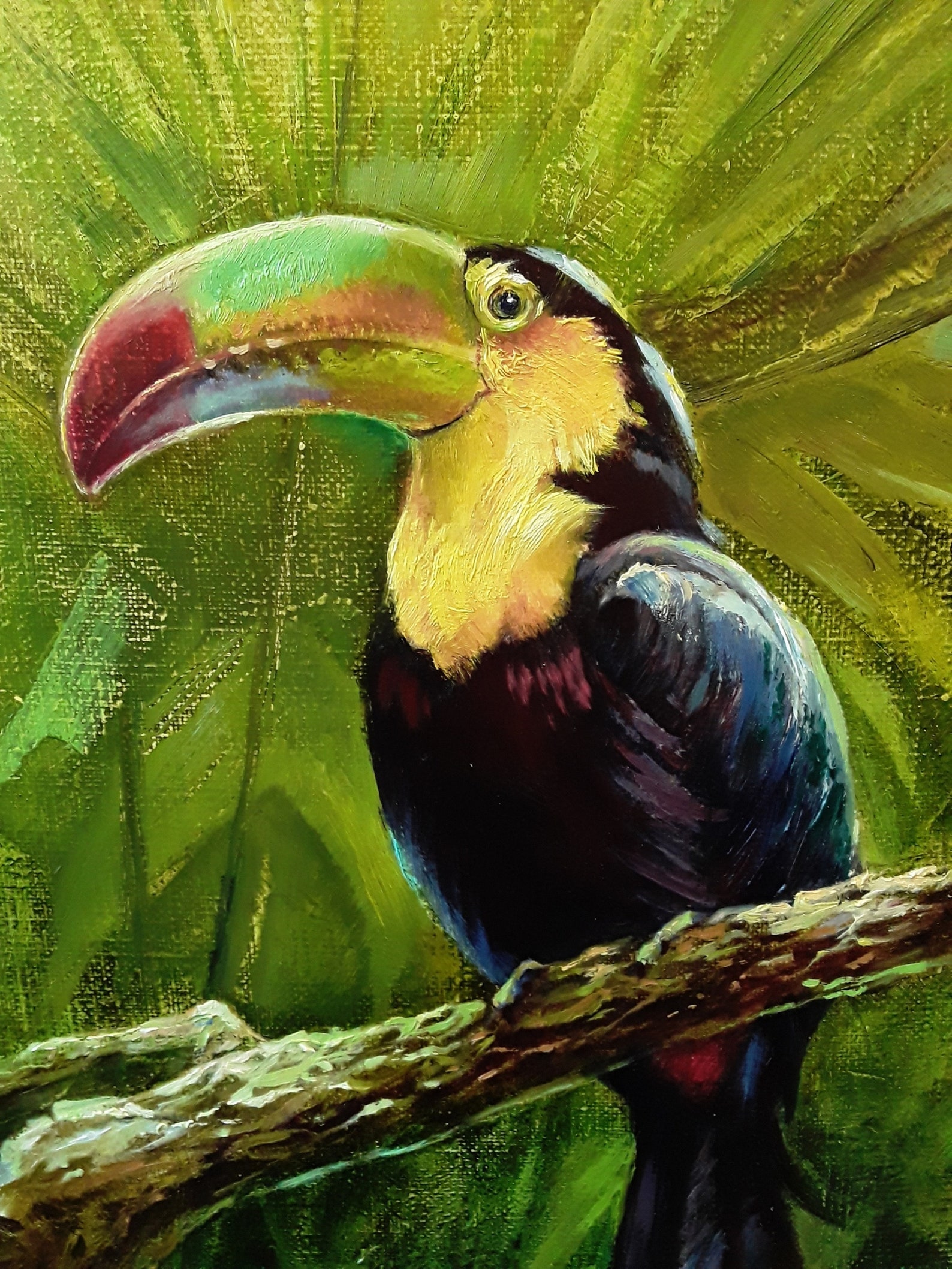Toucan painting tropical birds original art animal oil  etsy Toucan painting tropical birds original art animal oil  etsy