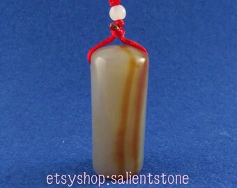 A Piece of Chinese Seal 19*19*40 mm Keychain Necklace Pendant Custom Chinese Name Carving E535 from Confucius hometown