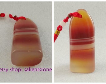 A Piece of Chinese Seal 19*19*40 mm Keychain Necklace Pendant Custom Chinese Name Carving E535 from Confucius hometown