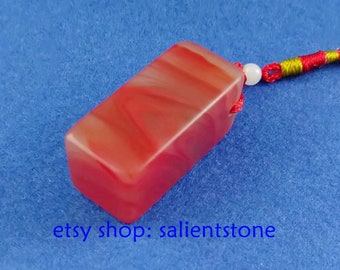A Piece of Chinese Seal 19*19*40 mm Keychain Necklace Pendant Custom Chinese Name Carving E535 from Confucius hometown