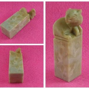 Rat Sculpture Chinese Seal Stamp Chop Chisel Carve Name Calligraphy Painting Book Collection Custom Carving Kanji Customized Hanko E537