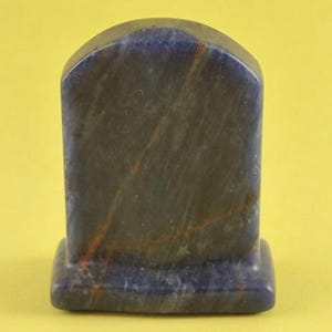 Blue Striped Stone TombStone Shaped Chinese Seal Handmade Stone Stamp Chop Chisel Carve Name Custom Customized Blue Vein Marble E489