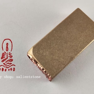 1*2*4 cm Brass Chinese Seal Metal Stamp Finshed Oblong Chop Hanko Buddha Portait E114