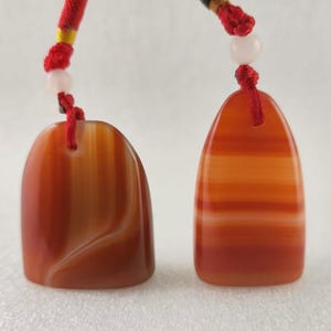 2 Agate Pendant Seal Chinese Seal Cuztomized Stamp Chinese Name Chop Carve Name Hanko for Calligraphy Painting From Confucius hometown E369
