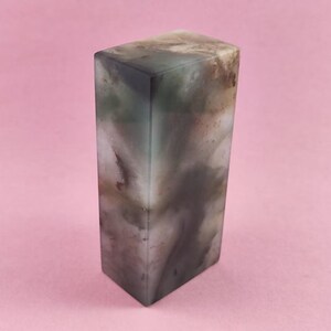 Authentic Handmade Custom Customizable Guilin Jade Seal Stamp Stamper Signet With Natural Patterns Gift For Good Fortune and Protection E543