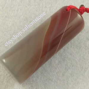 A Piece of Agate Seal Chinese Seal Stamp Keychain Necklace Pendant  Confucius Hometown Custom Chinese Name Signature Carving E240