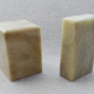 2 Piece of Chinese Seal Square and Oblong Handmade Stone Stamp Chop Chisel Carve Name Calligraphy Painting Custom Carving Kanji Resin E060