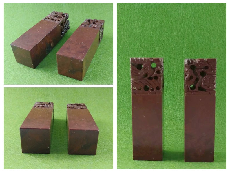 Dragon Phenix Chinese seal Handmade stone stamp custom customized chisel carving Carve Name chop for calligraphy painting Yin imprint E288