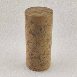 A Piece of Brown Cylindrical Round Stone Chinese Seal Customized Stamp Chop Chapter Stamper Birthday Gift E380