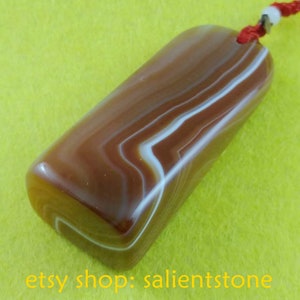 A Piece of Agate Seal Oval Shape Necklace Pendant Chinese Seal Stamp Keychain Chop Confucius Hometown Custom Chinese Name Carving E037