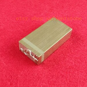 1.5*3*6cm Brass Chinese Seal Red-crowned Crane Metal Stamp Finshed Oblong Chop Hanko E471