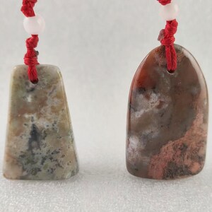 2 Pieces of Agate Pendant Seal Chinese Seal Cuztomized Stamp Chinese Name Chop Carve Name Hanko for Calligraphy Painting E199