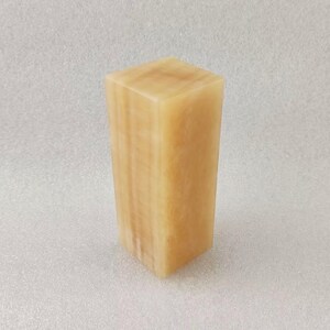 A Chinese Custom Hand Carved Yellow Jade Rectangular Seal Stamp for Calligraphy Painting Personalized Design from Confucius Hometow E363