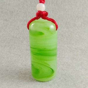 Green Cylindar Pendant Chinese Seal Custom Stamp by Chisel Carve Name Chop for Calligraphy Painting Hanko E798