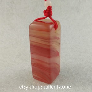 A Piece of Chinese Seal Keychain Necklace Pendant from Confucius hometown Custom Chinese Name Carving Customized Signature E030