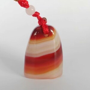 Agate Pendant Chinese Seal Agate Custom Stone Stamp by Chisel Carve Name Chop for Calligraphy Painting E791