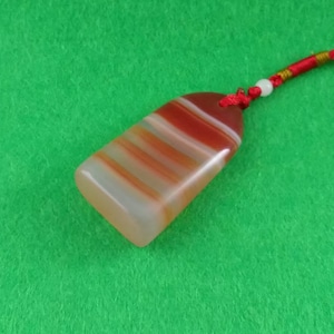 A Piece of Agate Seal 28*16*51 mm Keychain Necklace Pendant Chinese Seal Confucius Hometown Custom Chinese Name Carving E542