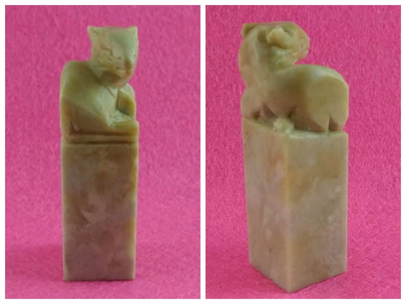 Rat Sculpture Chinese Seal Stamp Chop Chisel Carve Name Calligraphy Painting Book Collection Custom Carving Kanji Customized Hanko E537