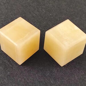 2 Chinese Custom Hand Carved Yellow Jade Seals Square Cube Stamps for Calligraphy Painting Personalized Design from Confucius Hometow E320