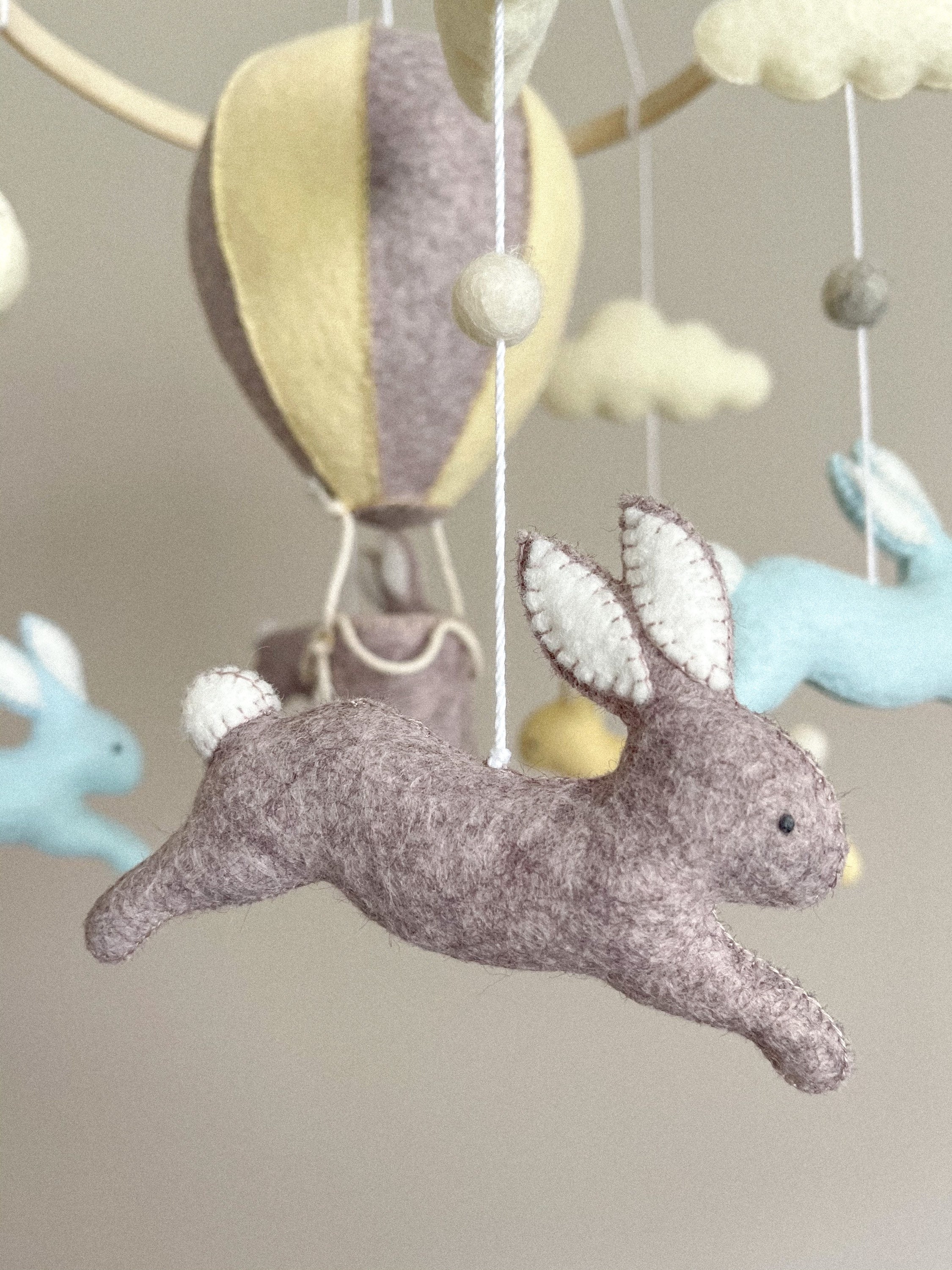 Felt mobile/Hare/Rabbit mobile/Bunny mobile/Baby | Etsy