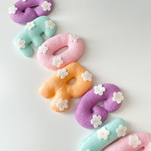 Filz Gänseblümchen Girlande: Benutzerdefinierte Blumengirlande