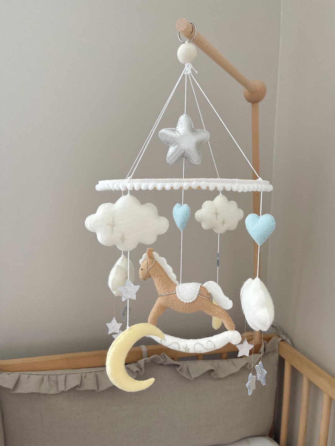 Rocking Horse Baby Boy Mobile, Rocking Horse Crib Mobile, Rocking Horse ...