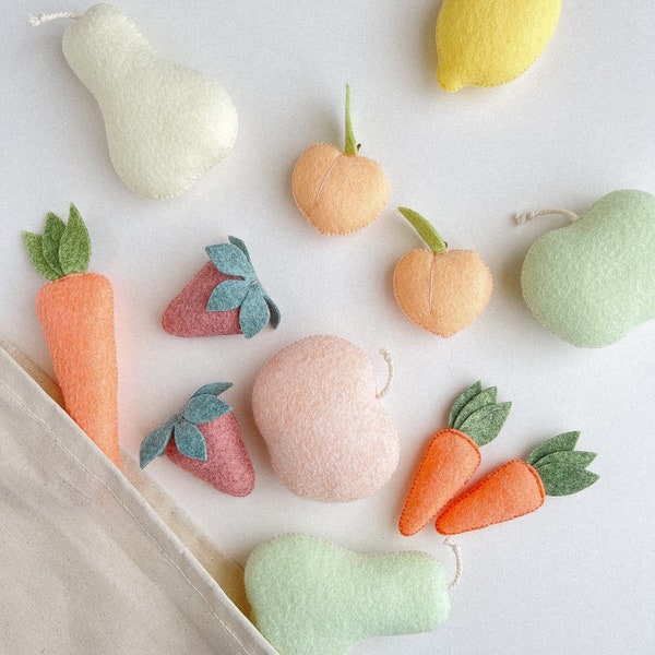 Felt play food/Felt vegetables/Felt fruits/Play set vegetables/Play set fruit/Vegetable felt set/Fruit felt set/Vegetable baby set/Felt food