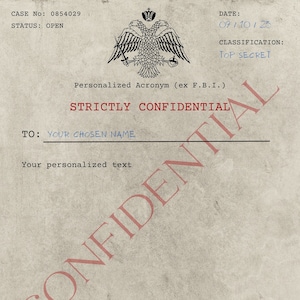 Carta de agente secreto de papel de pergamino ultrasecreto personalizado para juegos de Escape juegos RPG estilo Cluedo rompecabezas Prop