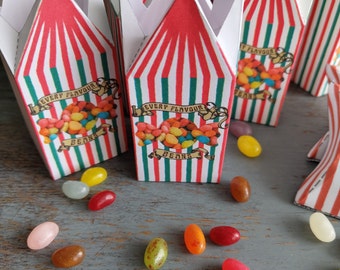 Imprimible Mini cada sabor frijoles mago fiesta temática accesorios Jelly Beans contenedor regalo cumpleaños caja de dulces