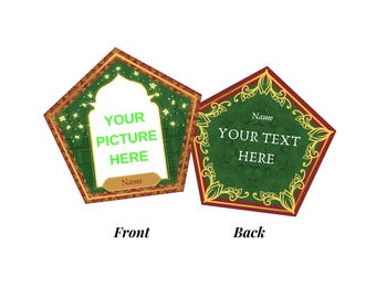 1 TO 3 Personalized Christmas Frog Card: Wizard Party Favors (Printable PDF)