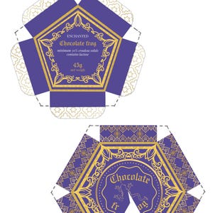 Boîtes de chocolats imprimables en 2 parties, accessoires de fête sur le thème du magicien, friandises magiques, cadeau d'anniversaire, boîte de bonbons