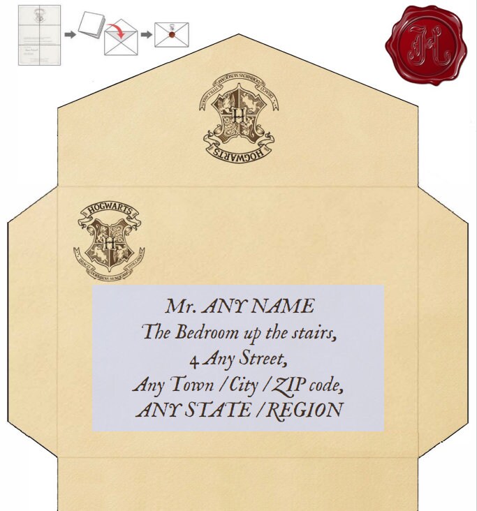 Editable Printable Hogwarts Envelope With Chosen Address and - Etsy ...