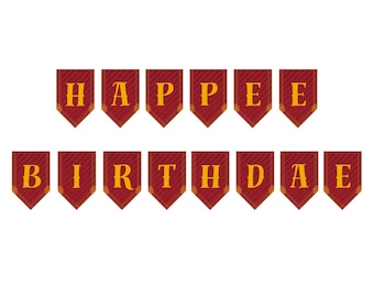 Printable Personalized Magic School Garland: DIY Witchy Party Banner (PDF)
