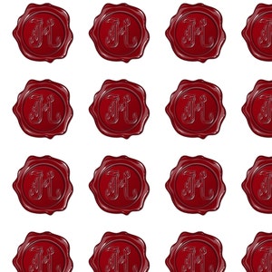 Pegatinas de sello de cera de la escuela de magia roja imprimibles para sobres, carta de aceptación, decoración de brujas con la letra H