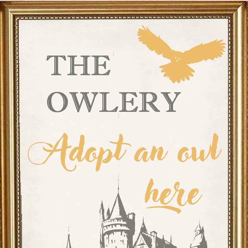 Printable Owlery Sign Adopt Your Owl Here Sign for Witchy Etsy Printable Owlery Sign Adopt Your Owl Here Sign for Witchy Etsy